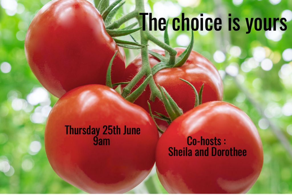 tomatoes was the subject of The Choice is Yours program. Hosted by Sheila and Dorothee on Thursday, June 25th at 9am. 