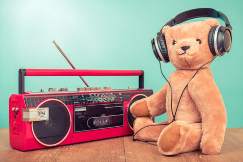 bear listening to radio