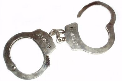 Police handcuff graphic arrest