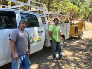 Mendocino County Fire Safe Council crew members Rockey Sr and Patino