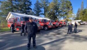 Battalion Chief Ron McClaughlin as the Humboldt-Del Norte HUU CAL FIRE prepares to leave for Southern California January 8, 2025 by Lisa Music