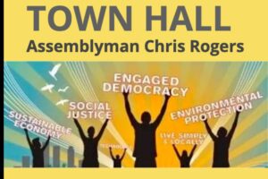 Chris Rogers Town Hall flyer